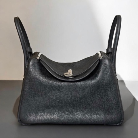 「JL精品代購」95新 現貨 HERMES 愛馬仕Lindy 30 黑銀