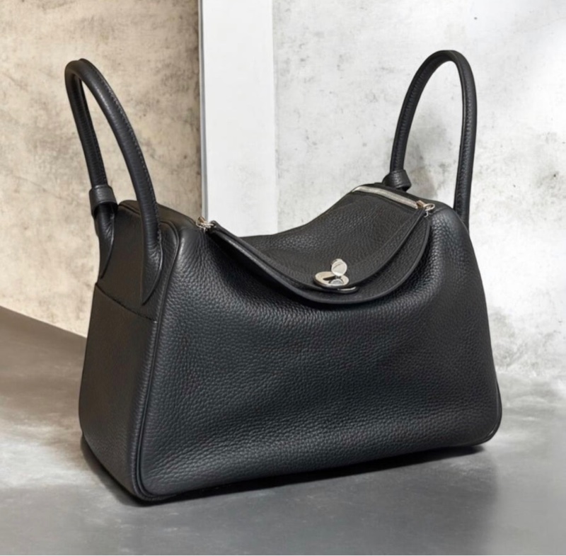 「JL精品代購」95新 現貨 HERMES 愛馬仕Lindy 30 黑銀-2