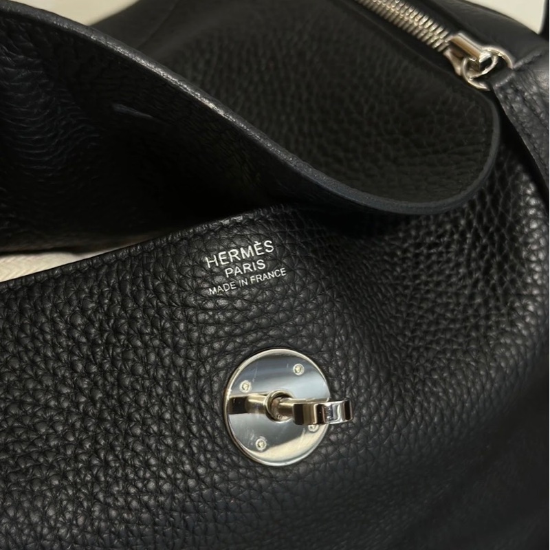 「JL精品代購」95新 現貨 HERMES 愛馬仕Lindy 30 黑銀-7