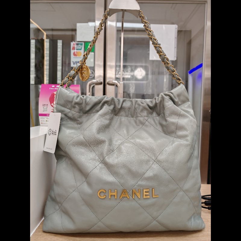 Chanel 22 bag 霧霾藍-1