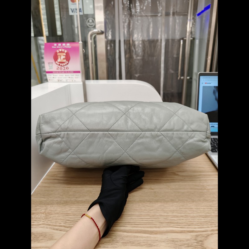 Chanel 22 bag 霧霾藍-5