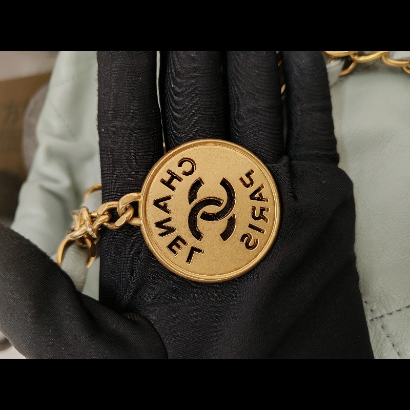 Chanel 22 bag 霧霾藍-16