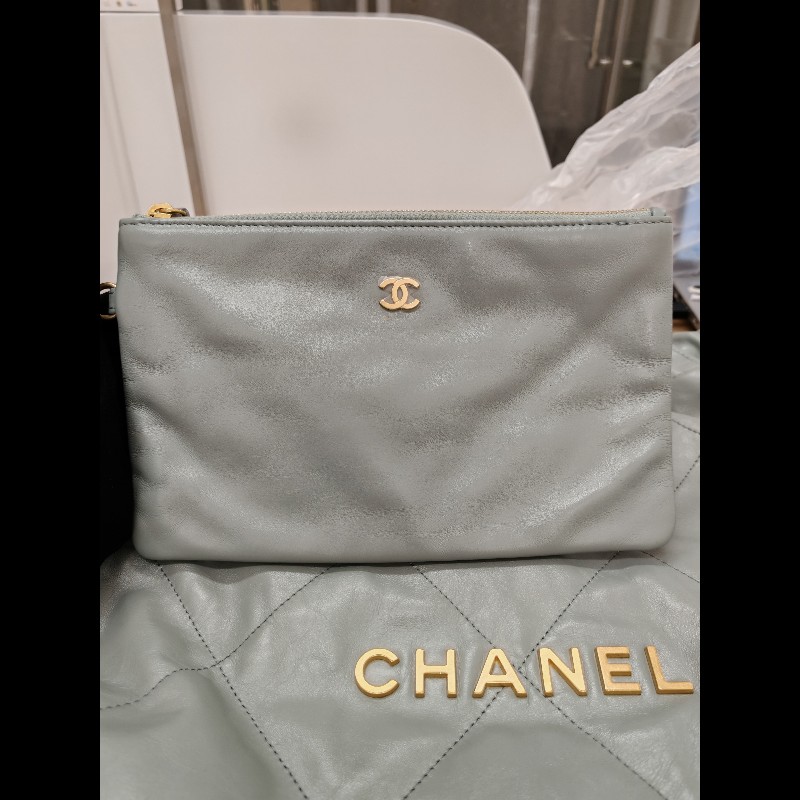 Chanel 22 bag 霧霾藍-19