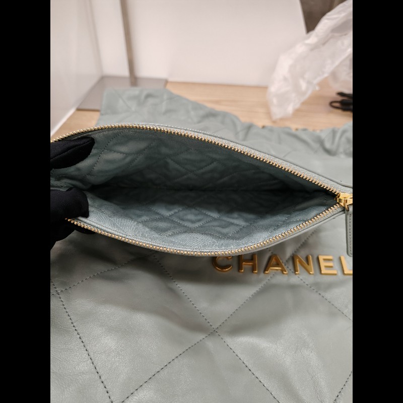 Chanel 22 bag 霧霾藍-21