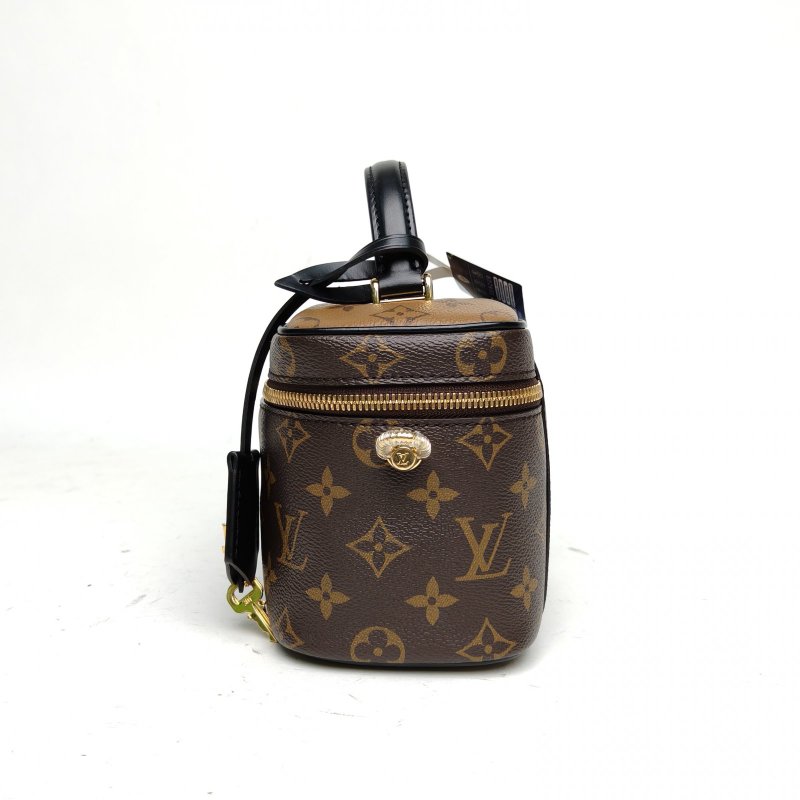 LOUIS VUITTON Vanity化妝包小號19老花PVC金扣2021肩背包-1