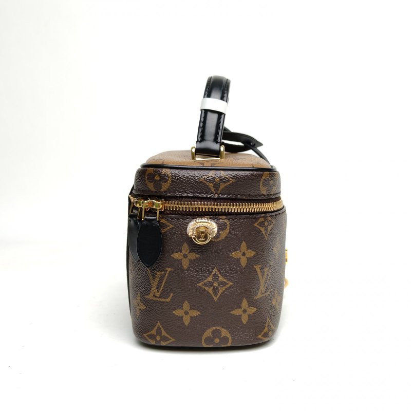 LOUIS VUITTON Vanity化妝包小號19老花PVC金扣2021肩背包-3