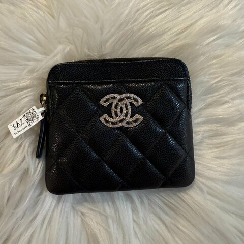 香奈兒 水鑽吐司零錢卡包