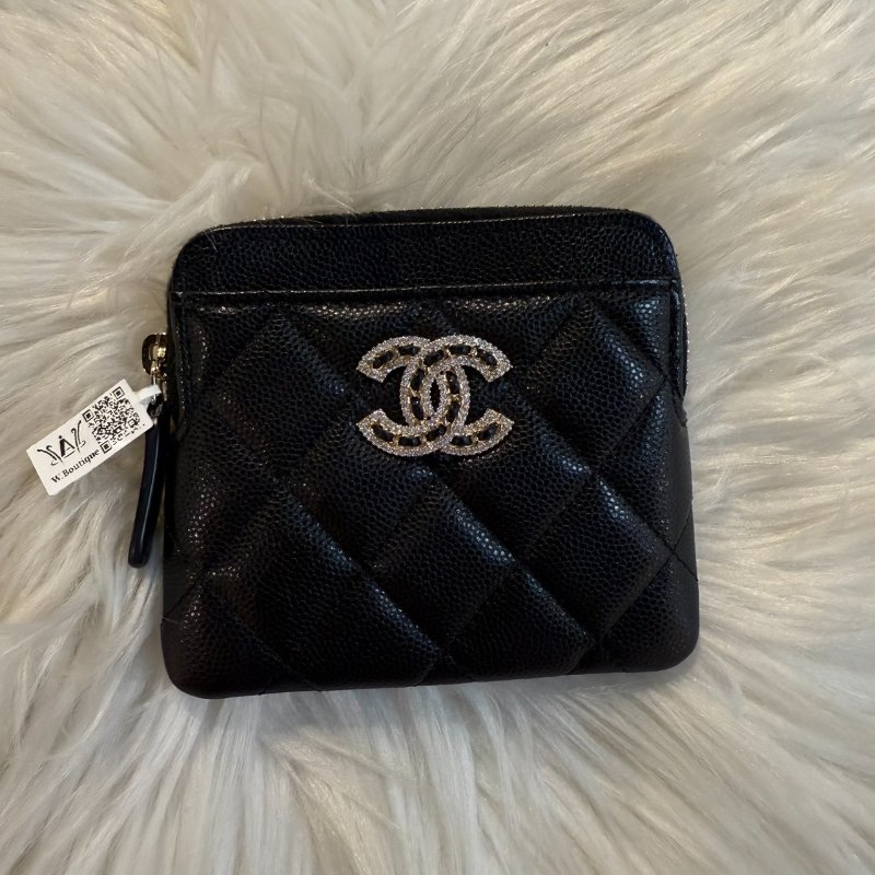 香奈兒 水鑽吐司零錢卡包-0