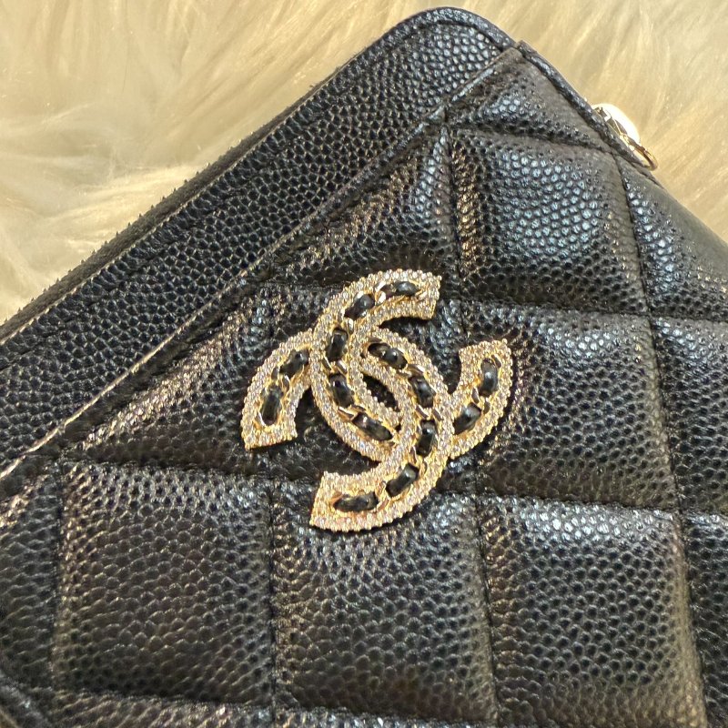 香奈兒 水鑽吐司零錢卡包-4