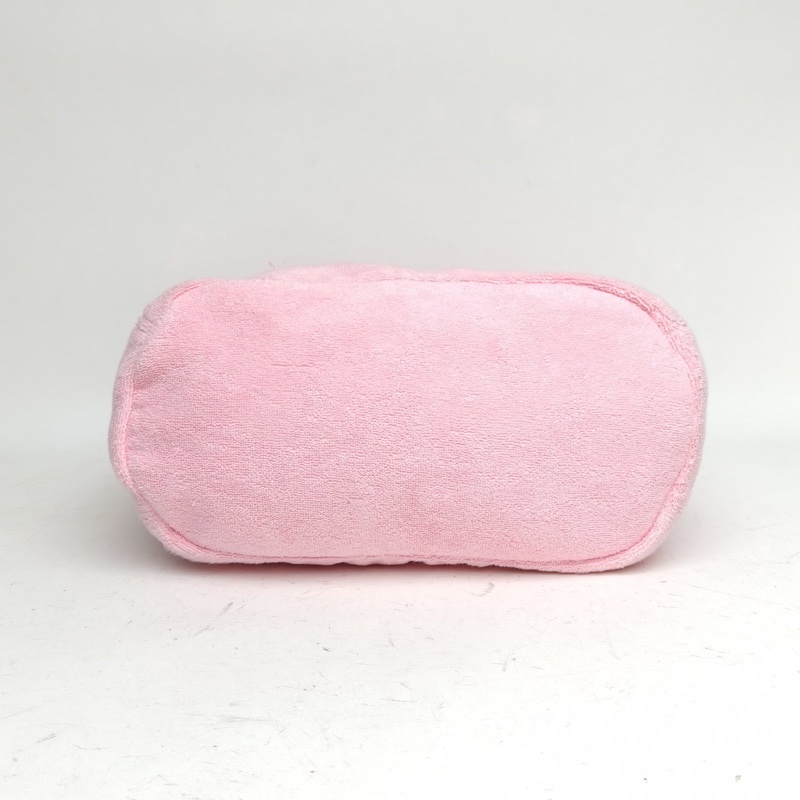 CHANEL 粉色棉銀扣25MCocoBeach毛巾子袋沙灘包三合一-3