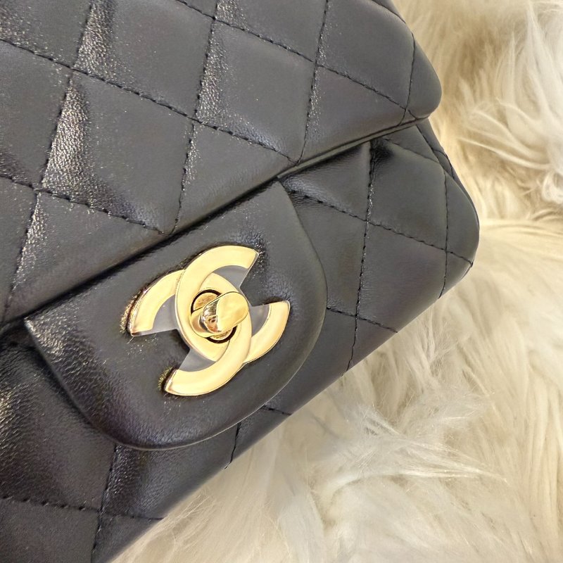 全新 香奈兒 黑金方胖子-3