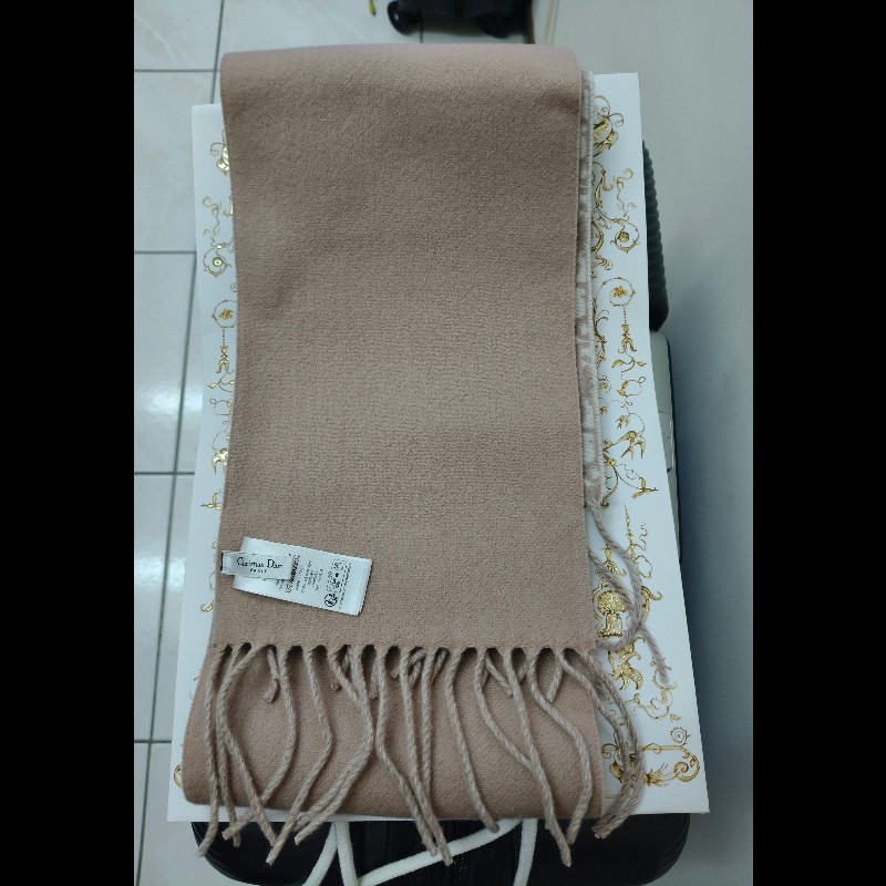 Dior Oblique 窄版圍巾Rose Des Vents 喀什米爾羊毛-7