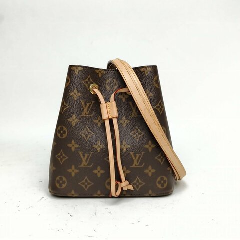 LOUIS VUITTON NÉONOÉ水桶包BB20老花PVC金扣晶片肩背包