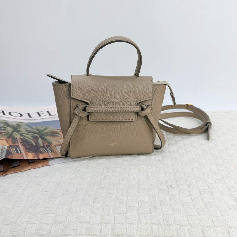 CELINE 奶茶色Nano Belt Bag|鯰魚包-1