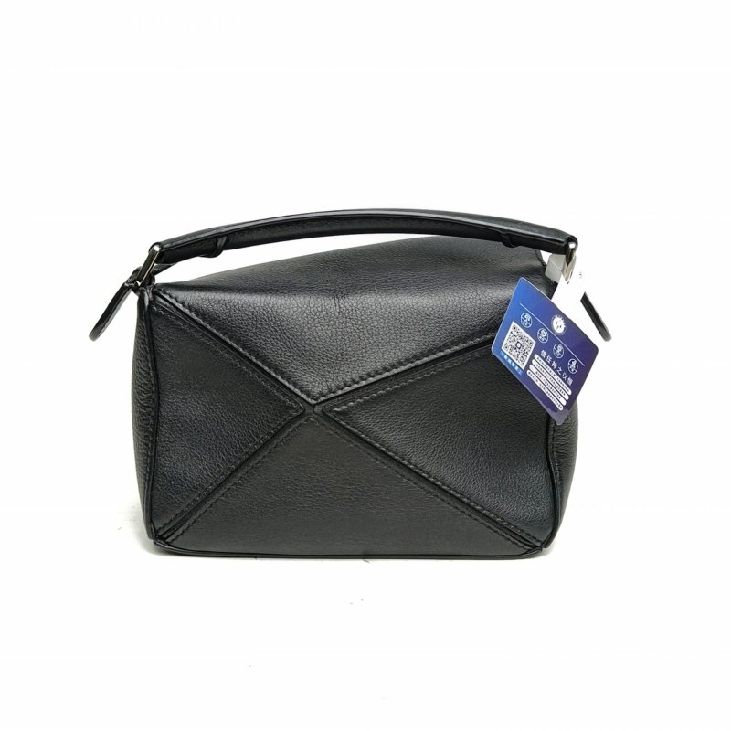 LOEWE Puzzle18幾何包迷你MINI黑色牛皮肩背包-2