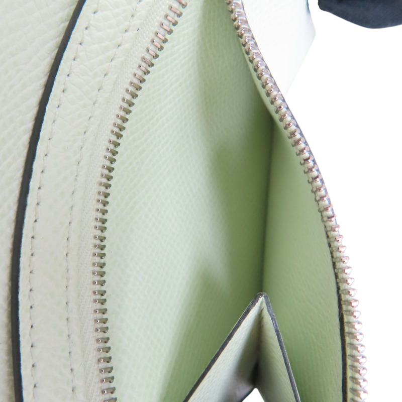 綠色 Epsom牛皮 Bearn Compact Verso 雙折短夾 銀扣 B刻【HERMES 愛馬仕】-4