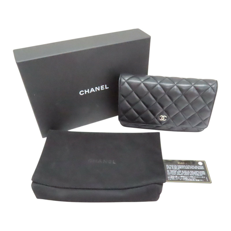 黑色 菱格紋 羊皮 WOC 肩背包 銀釦【CHANEL 香奈兒】 AP0250-11