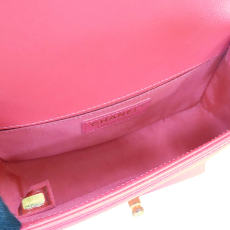 粉色 菱格紋 羊皮 BOY20 鍊帶肩背包 金釦【CHANEL 香奈兒】 A67085-12