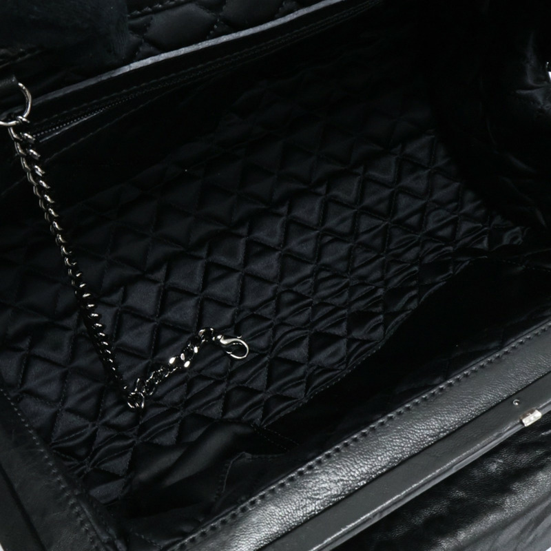 黑色 牛皮 肩背包 銀釦 (無卡)【CHANEL 香奈兒】-2