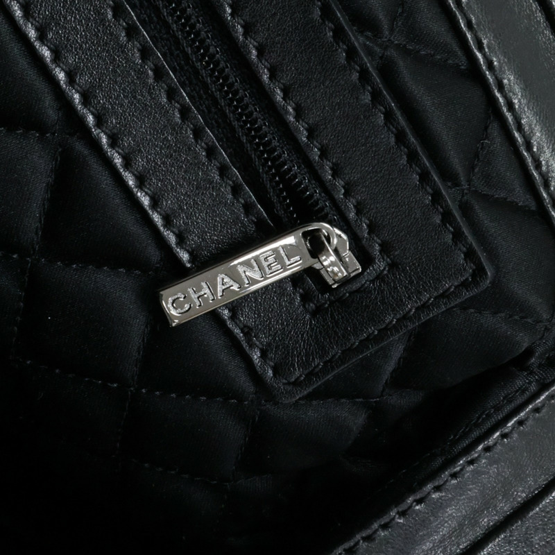 黑色 牛皮 肩背包 銀釦 (無卡)【CHANEL 香奈兒】-8