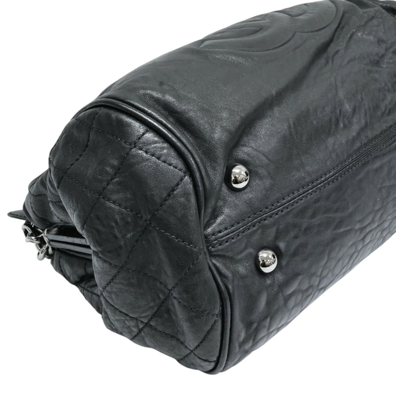 黑色 牛皮 肩背包 銀釦 (無卡)【CHANEL 香奈兒】-11