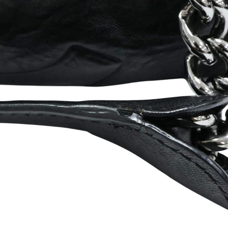 黑色 牛皮 肩背包 銀釦 (無卡)【CHANEL 香奈兒】-12