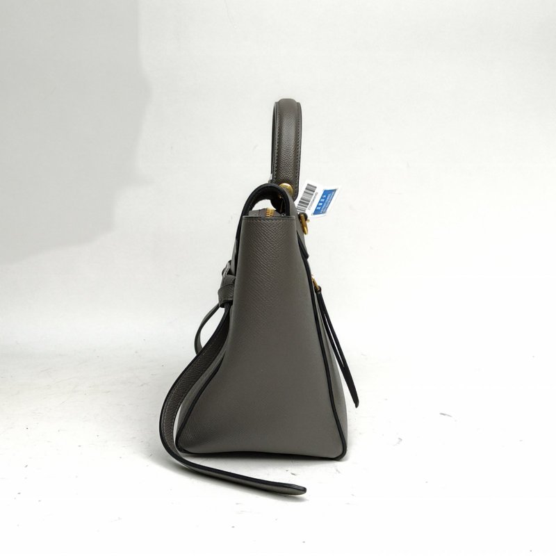 CELINE Belt鯰魚包Micro24深灰色牛皮金扣肩背包-1