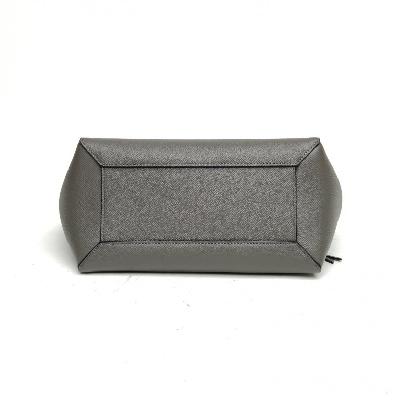 CELINE Belt鯰魚包Micro24深灰色牛皮金扣肩背包-4