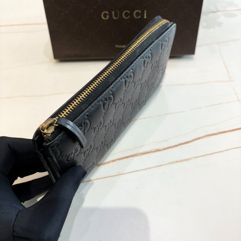 *SHIHNA名牌精品* GUCCI Signature系列 經典雙G壓紋拉鍊長夾-2