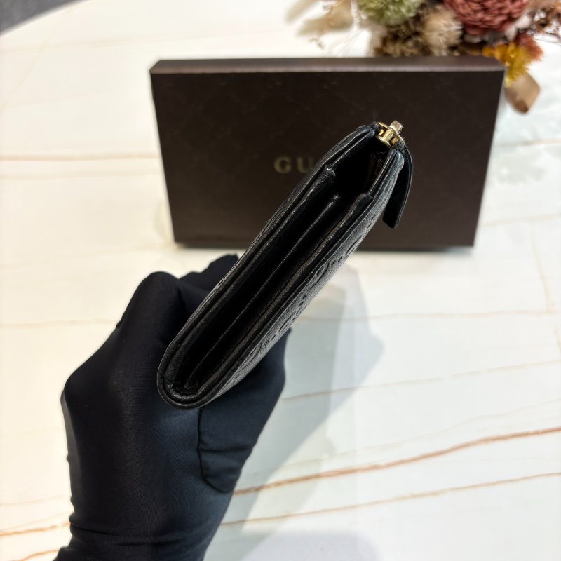 *SHIHNA名牌精品* GUCCI Signature系列 經典雙G壓紋拉鍊長夾-3