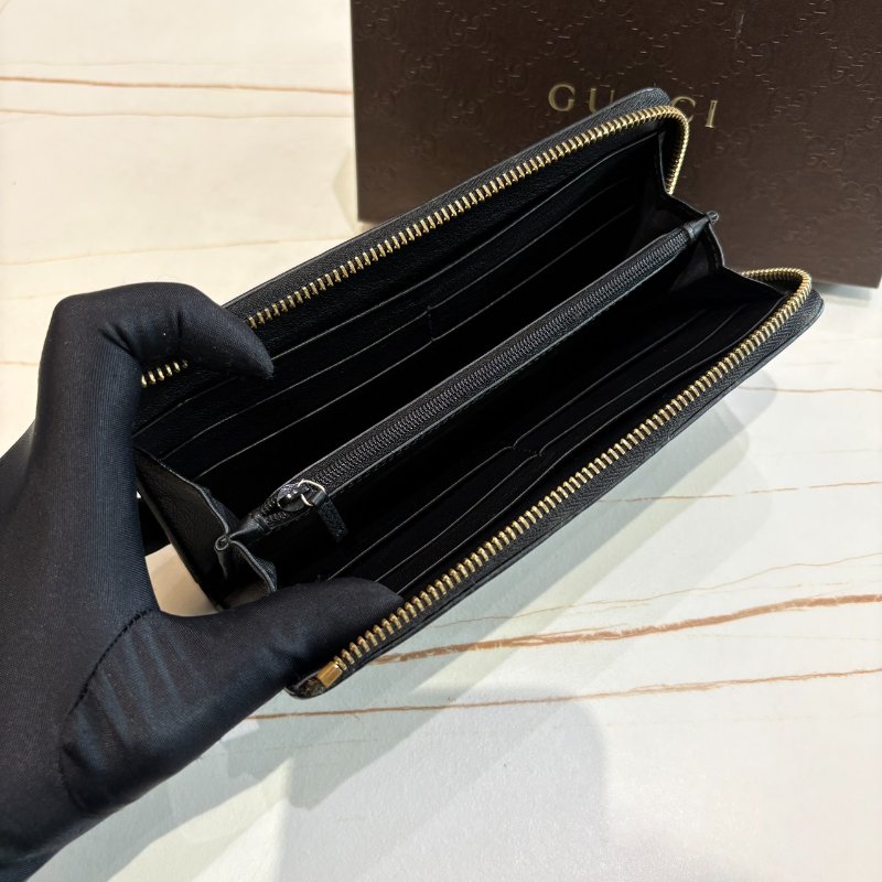 *SHIHNA名牌精品* GUCCI Signature系列 經典雙G壓紋拉鍊長夾-5