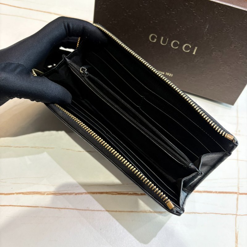 *SHIHNA名牌精品* GUCCI Signature系列 經典雙G壓紋拉鍊長夾-6