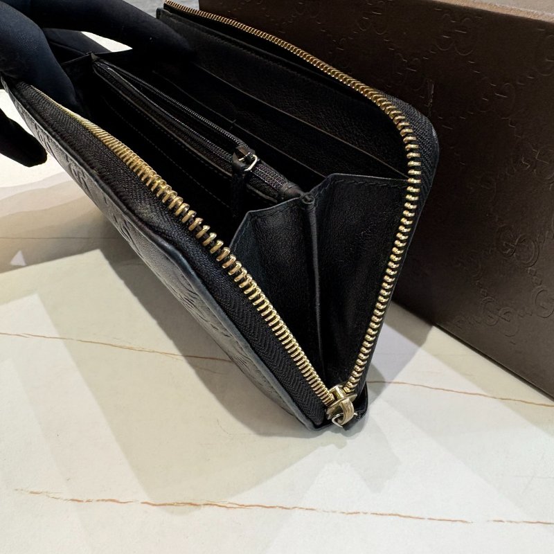 *SHIHNA名牌精品* GUCCI Signature系列 經典雙G壓紋拉鍊長夾-7
