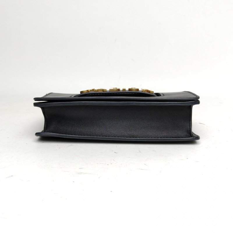 DIOR Jadior鏈條包中號25黑色牛皮金扣2017肩背包-4