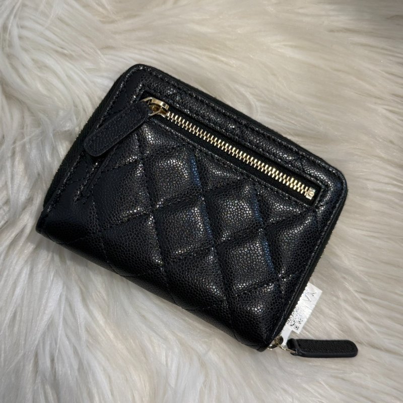 香奈兒 25s拉鍊對開荔枝短夾-1