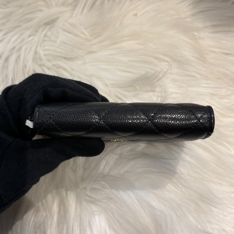 香奈兒 25s拉鍊對開荔枝短夾-3