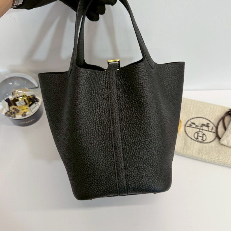 Hermes Picotin菜籃子18 黑金G刻 全新全配-1