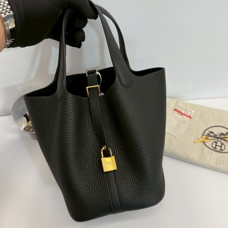 Hermes Picotin菜籃子18 黑金G刻 全新全配-2