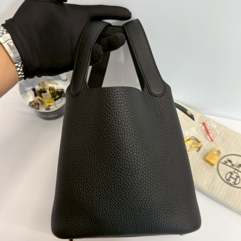 Hermes Picotin菜籃子18 黑金G刻 全新全配-3