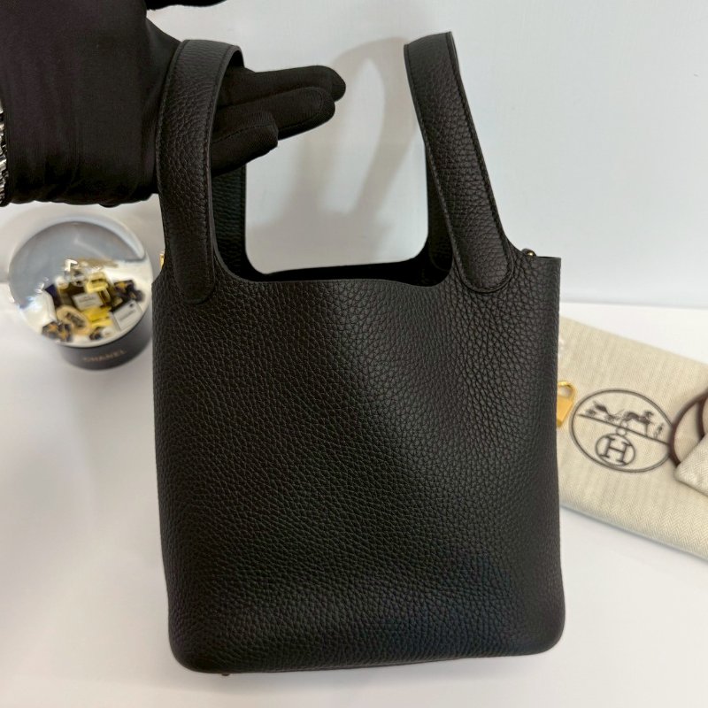 Hermes Picotin菜籃子18 黑金G刻 全新全配-4