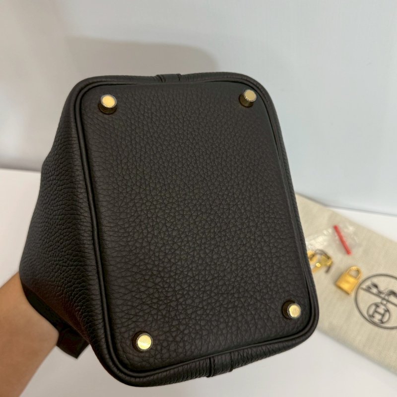 Hermes Picotin菜籃子18 黑金G刻 全新全配-5