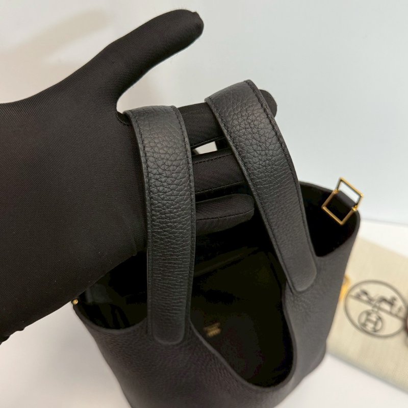 Hermes Picotin菜籃子18 黑金G刻 全新全配-6