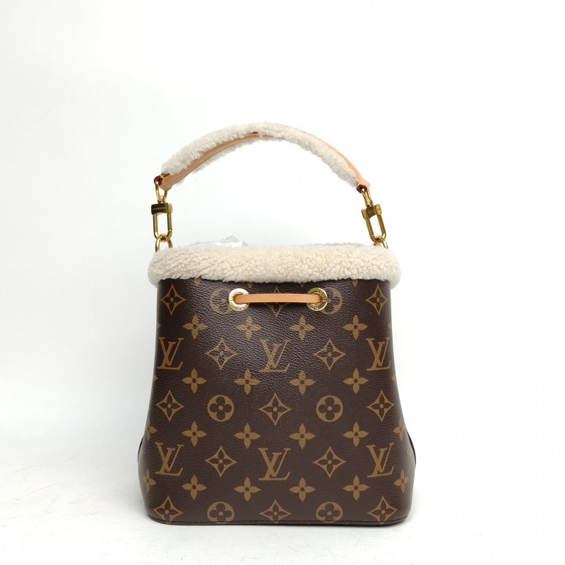 LOUIS VUITTON NÉONOÉ水桶包BB20老花PVC金扣晶片22聖誕肩背包-2