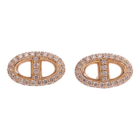 HERMES 18K玫瑰金Farandole Diamond Earrings鑽石耳環
