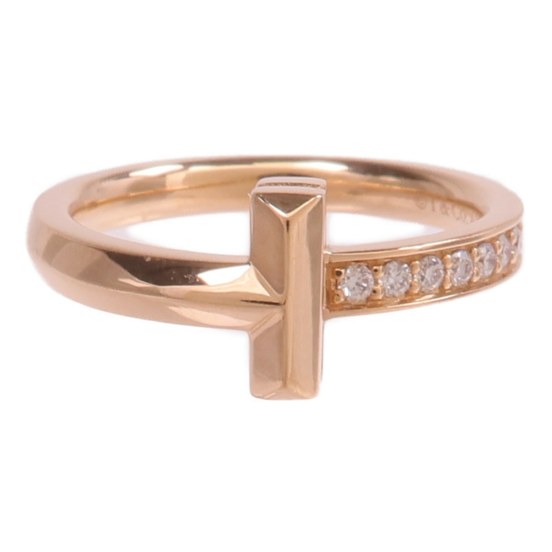 TIFFANY＆CO 18K玫瑰金T1 Ring鑽石戒指-1