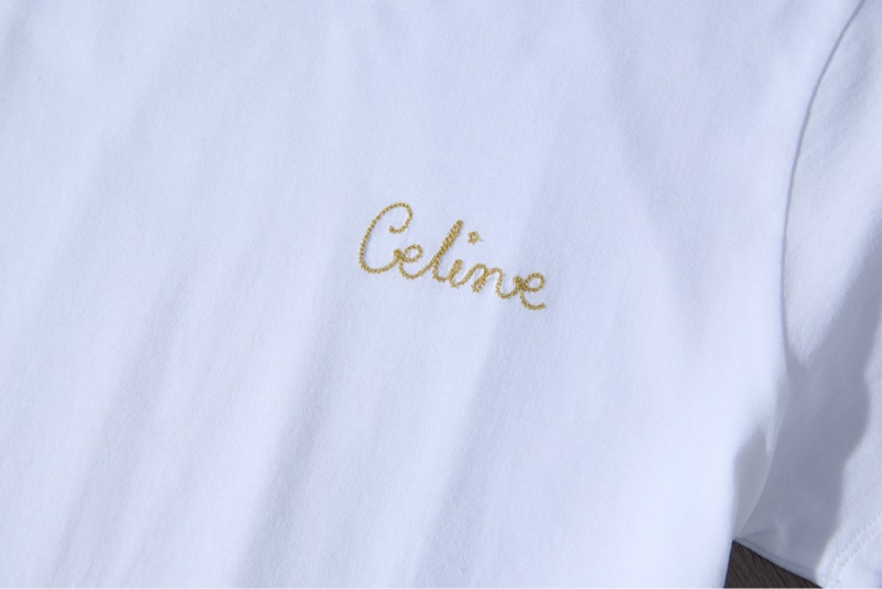 Celine經典白色圓領短袖T恤 金智媛同款-3
