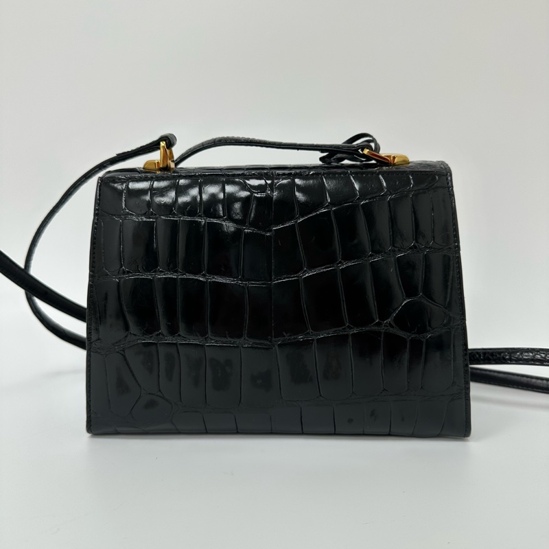 【赫蒂國際精品】Valentino 范倫鐵諾 金色燙印 斜背包 vintage-3