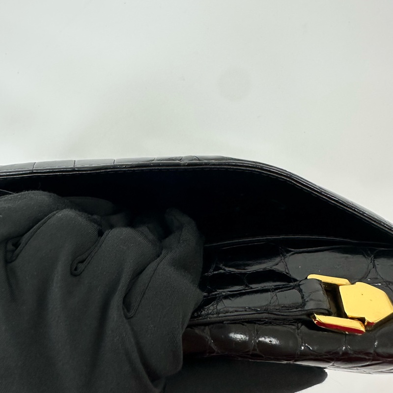 【赫蒂國際精品】Valentino 范倫鐵諾 金色燙印 斜背包 vintage-11