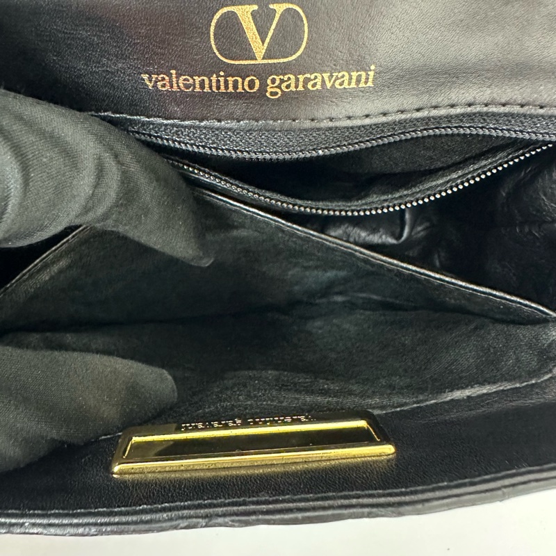 【赫蒂國際精品】Valentino 范倫鐵諾 金色燙印 斜背包 vintage-17