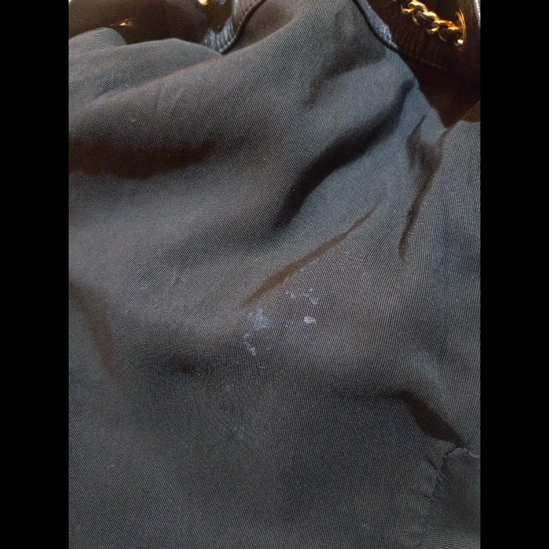 Chanel金鍊雙帶直式黑皮革後背包-37